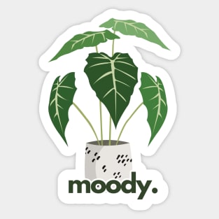 Moody. Sticker